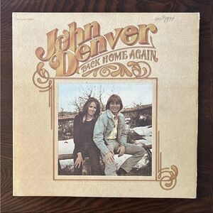 John Denver 'Back Home Again' Vinyl Record 12”